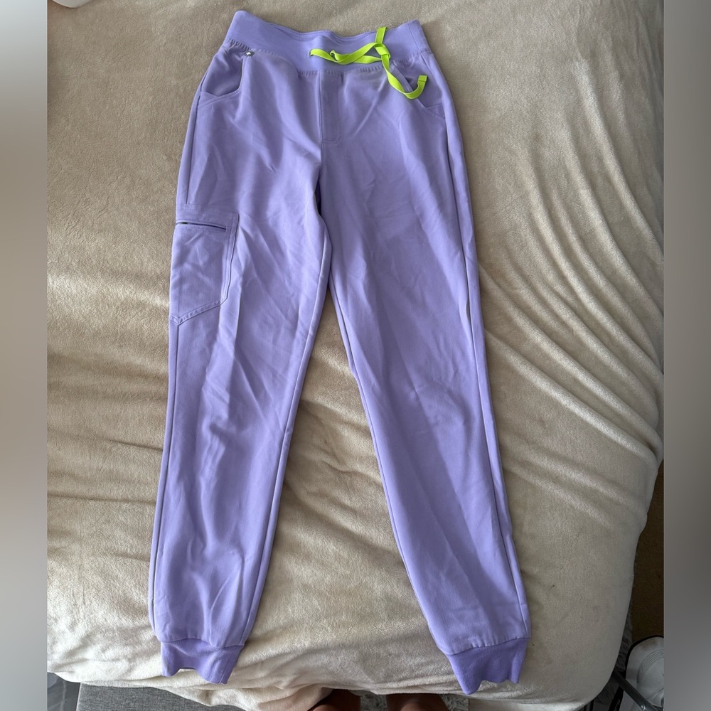 women's Lavender Dew Zamora High Waisted SMALL TALL Jogger Scrub pants